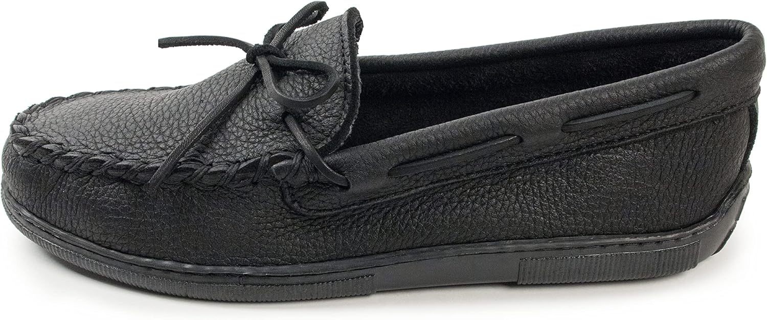 

Мокасины Minnetonka для мужчин из оленьей кожи Moosehide, черный