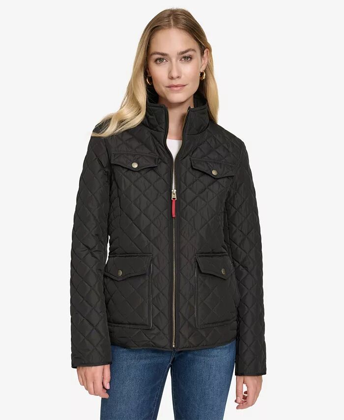 

Женская однотонная стеганая куртка Nautica Jeans, черный