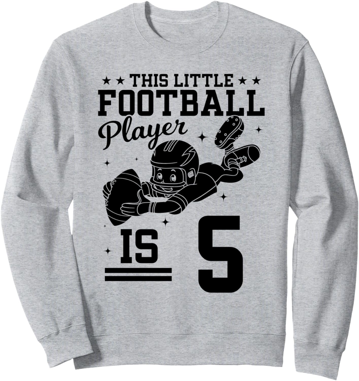 

Футболка для 5-летнего футболиста - футболка на 5-й день рождения 5Th Birthday Party Football Player, серый