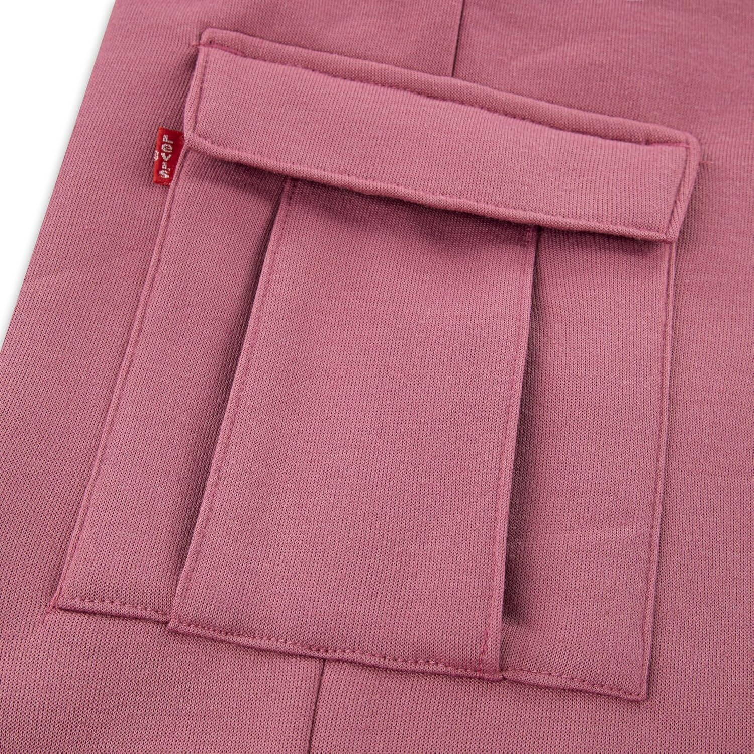 Мягкие трикотажные брюки Levi's для девочек с широкими штанинами, Rose Wine — фото 3