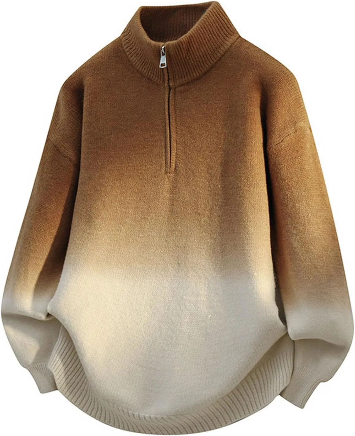 

Свитер Cambkatl с воротником-стойкой и молнией до половины, градиентный