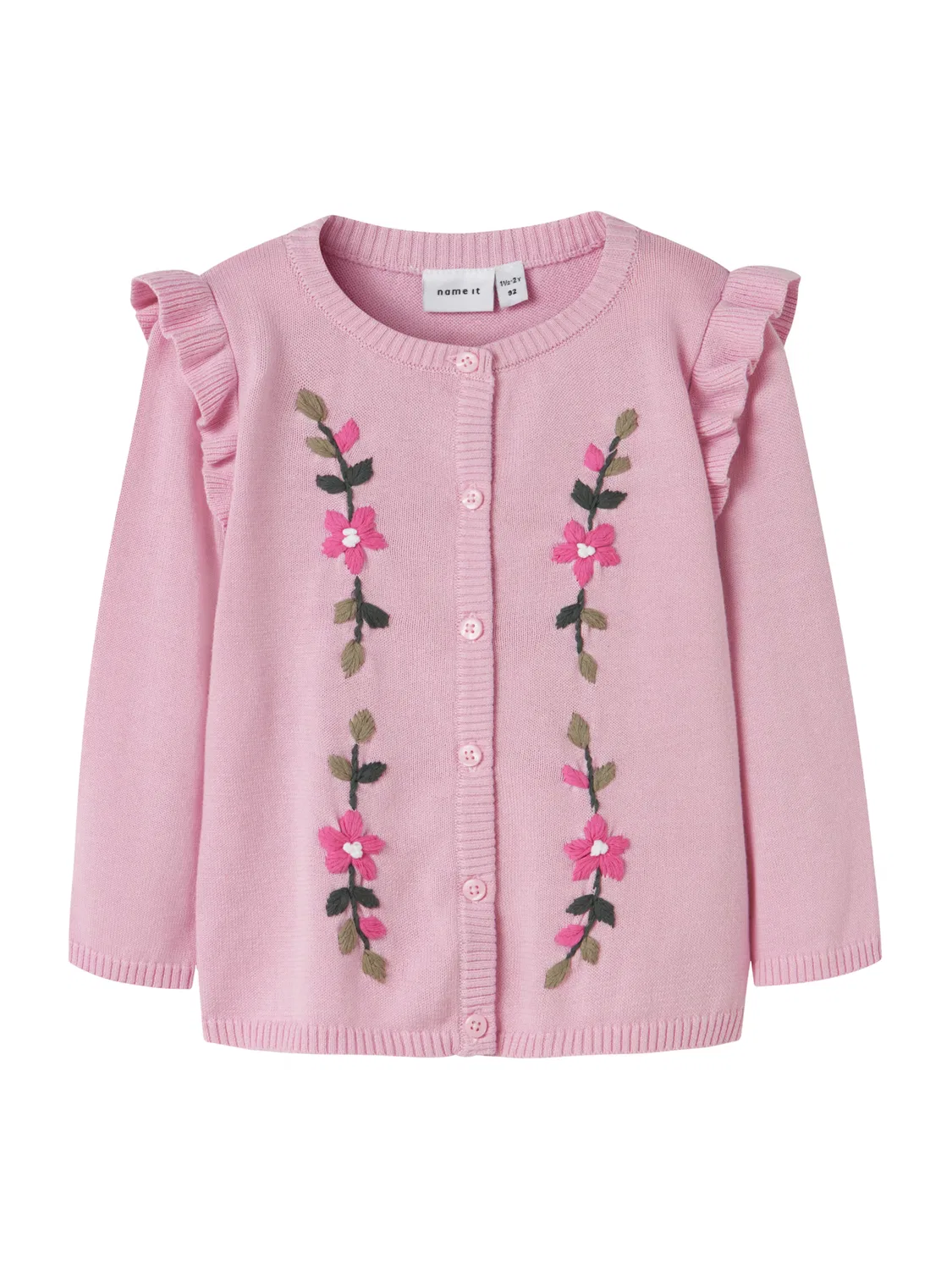 Вязаный кардиган 'NMFDUNIAJA' Name It, Pink/Rose