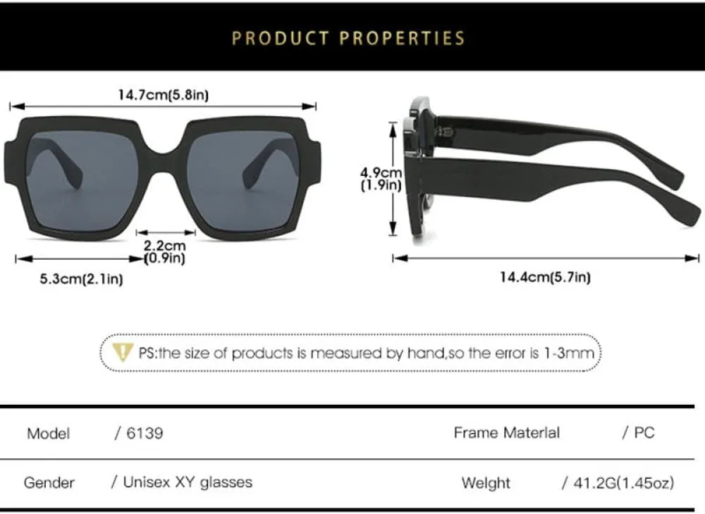 

Квадратные солнцезащитные очки MUTYNE для женщин и мужчин, роскошные солнцезащитные очки большого размера, модные градиентные очки, защита от УФ-излучения UV400, 5