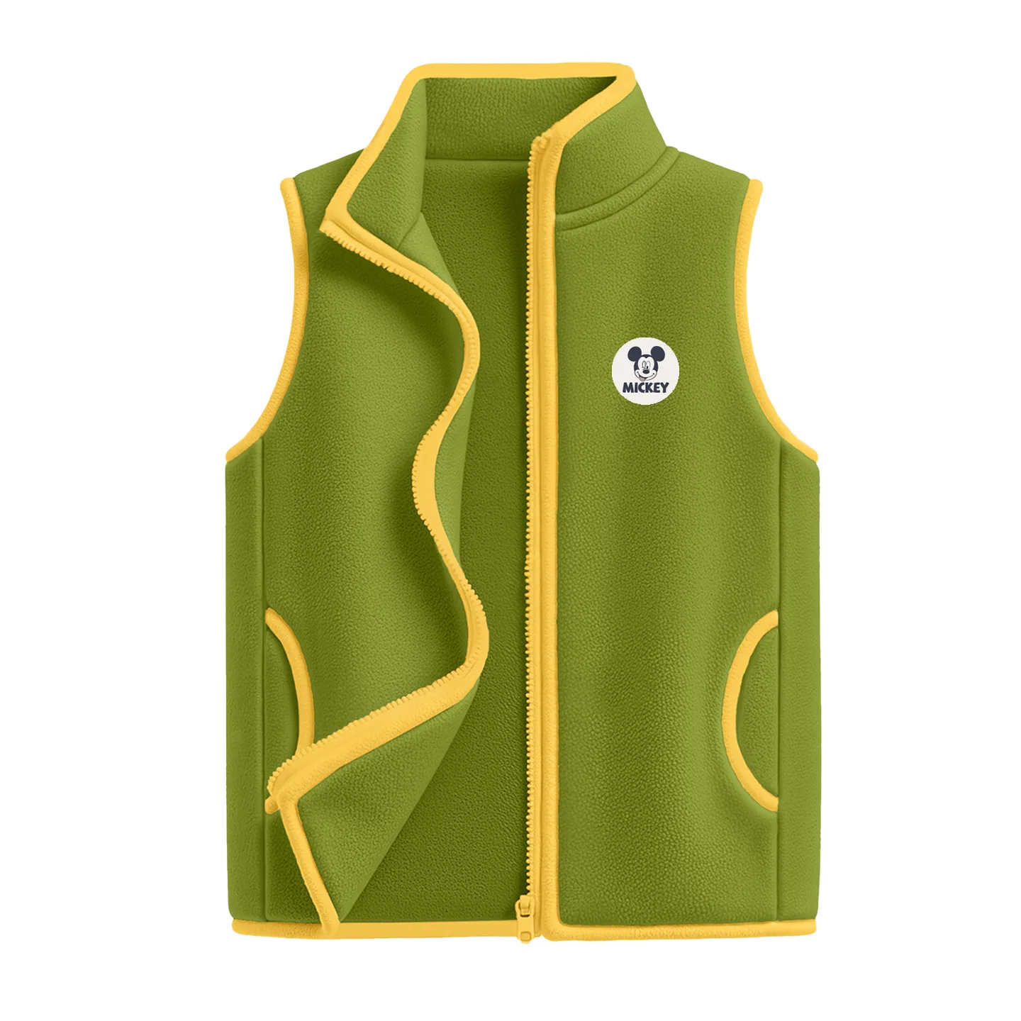 Детский жилет с воротником стойкой Disney, Dichi Zhong Round Hook-and-Loop K Matcha Green