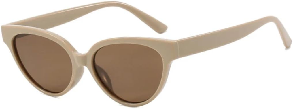 

Солнцезащитные очки с защитой UV400 | «Кошачий глаз», маленькая оправа, цветные линзы | для женщин и мужчин, для занятий спортом на открытом воздухе и вождения DSVIGF, Khaki Brown