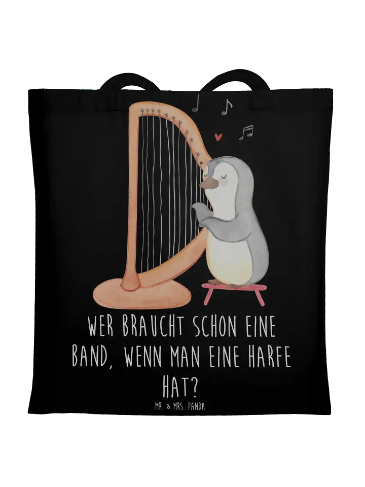 

Сумка для переноски Mr & Mrs Panda Wer braucht schon eine Band wenn m, черный
