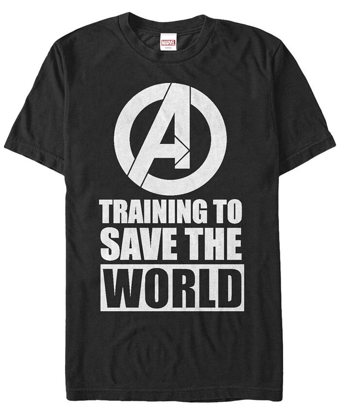 

Мужская футболка из коллекции комиксов Marvel с логотипом Avengers Training To Save The World с короткими рукавами Fifth Sun, черный