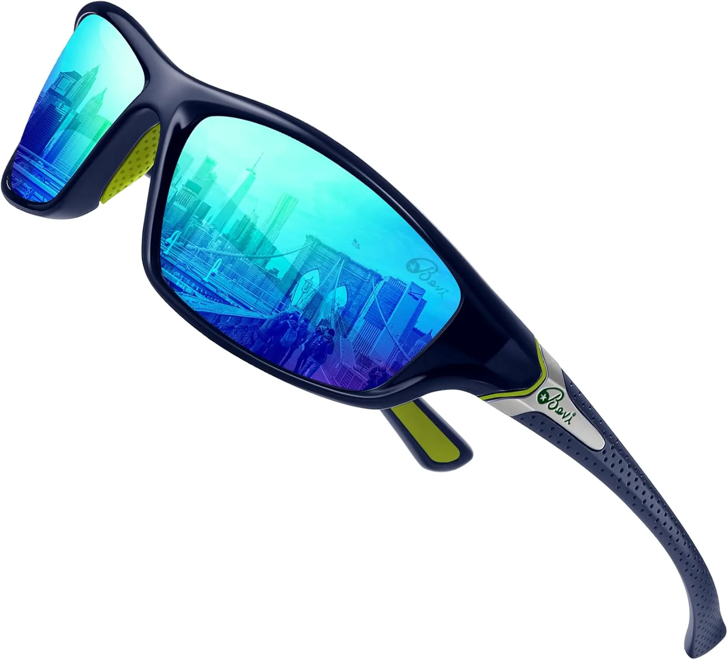 

Поляризованные спортивные солнцезащитные очки Bevi с защитой от УФ-излучения UV 400 и легкой оправой TR90, подходят для женщин и мужчин, Pearl White Brown