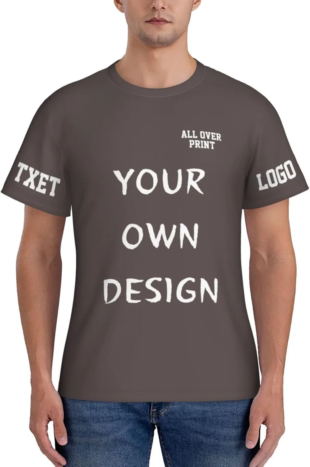 

Футболка с принтом и логотипом