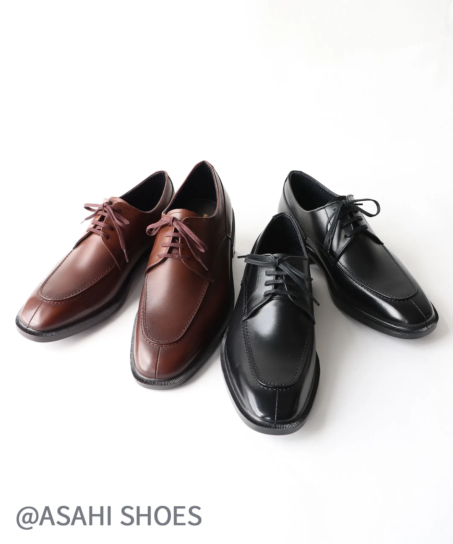 Мужские кожаные водонепроницаемые туфли ASAHI SHOES TK3308 чёрные — фото 2