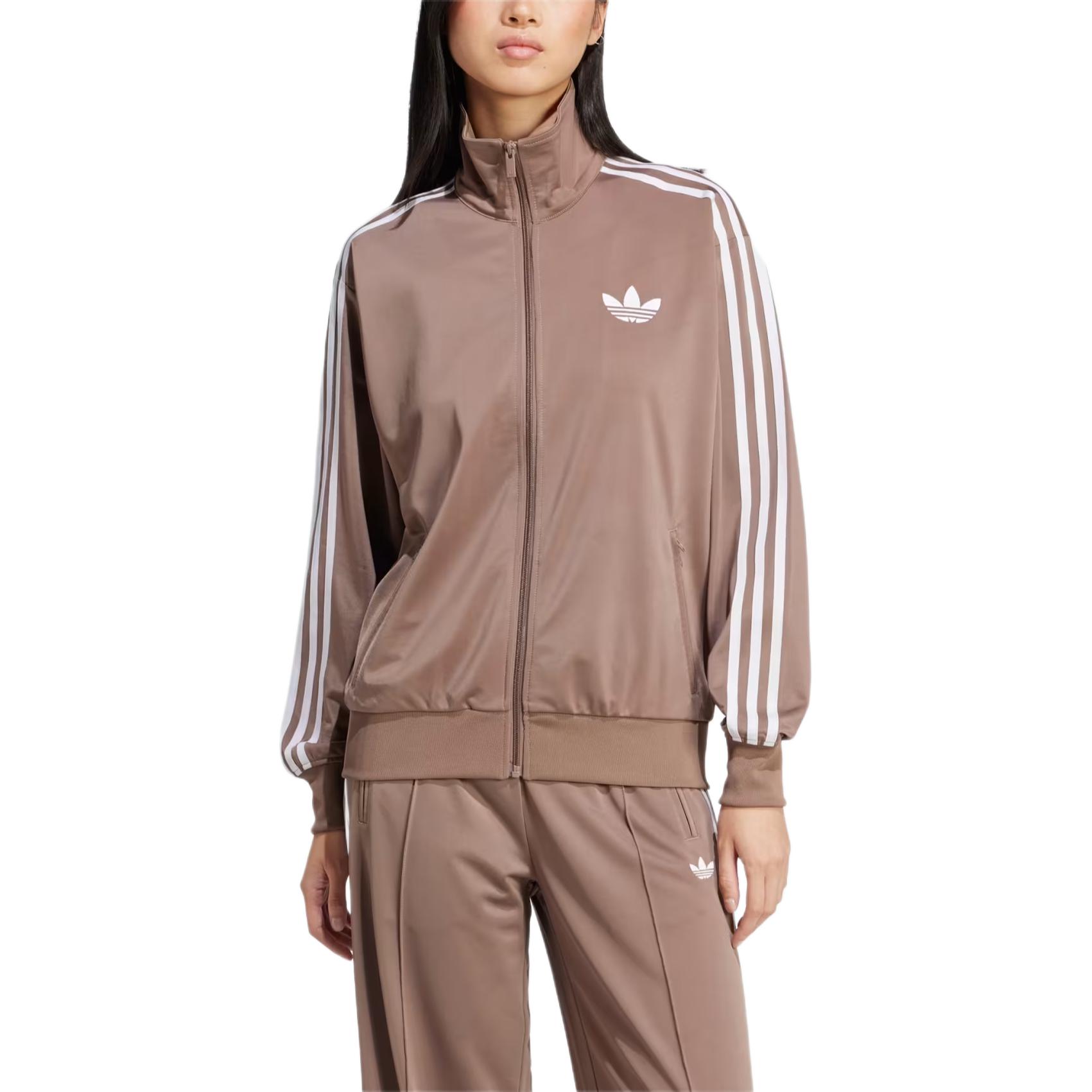 Adidas Originals Женская свободная куртка Adidas Adicolor Classic Firebird, Brown — фото 4