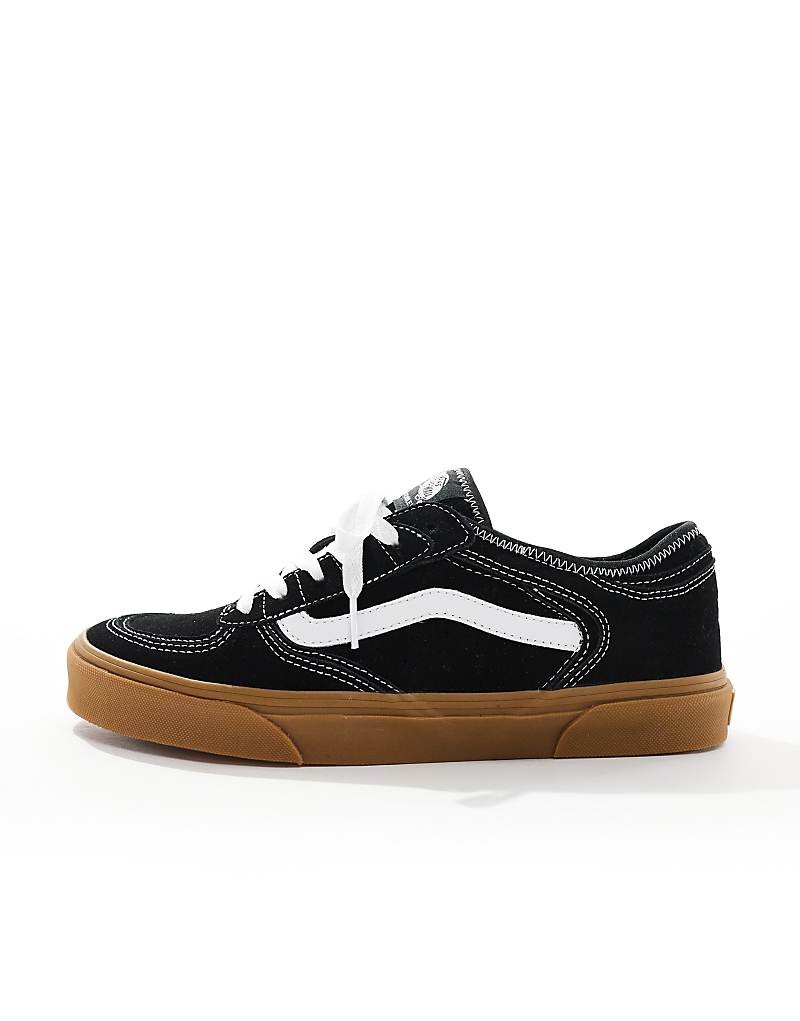 Кроссовки Vans – Rowley – чёрно-белые на резиновой подошве — фото 2
