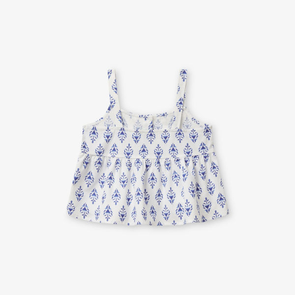 

Хлопковая майка с принтом 6-14 лет Benetton, синий