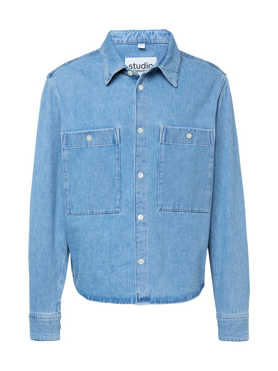 

Джинсовая рубашка Studio Seidensticker Regular fit Button Up Shirt, синий деним