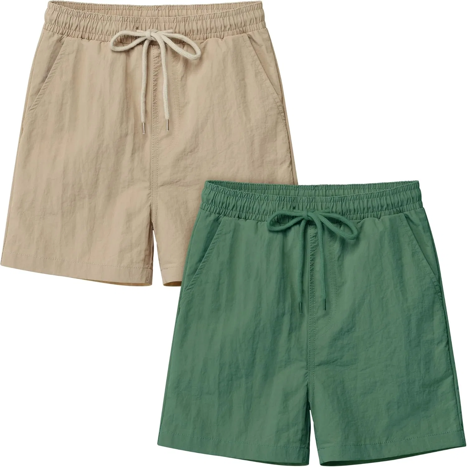 Детские шорты карго быстросохнущие Cooraby, набор 2 шт, Army Green, Khaki