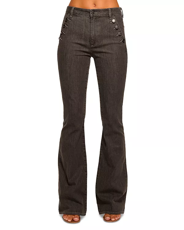 

Джинсы-Клеш с высокой посадкой Helena серого цвета. Ramy Brook, серый