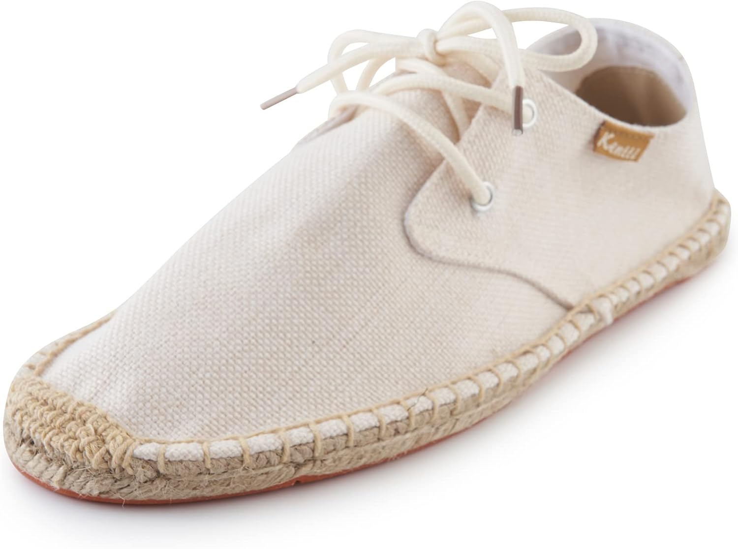 

Мужские повседневные кеды на шнуровке из ткани на плоской подошве эспадрильи Kentti, бежевый