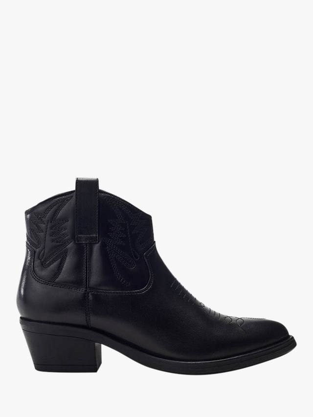 Кожаные вестерн-ботинки Bracknell Moda in Pelle, Black
