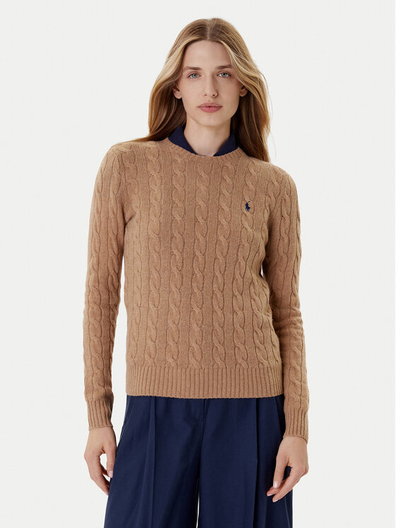 

Свитер slim fit 211971865002 Polo Ralph Lauren, бежевый
