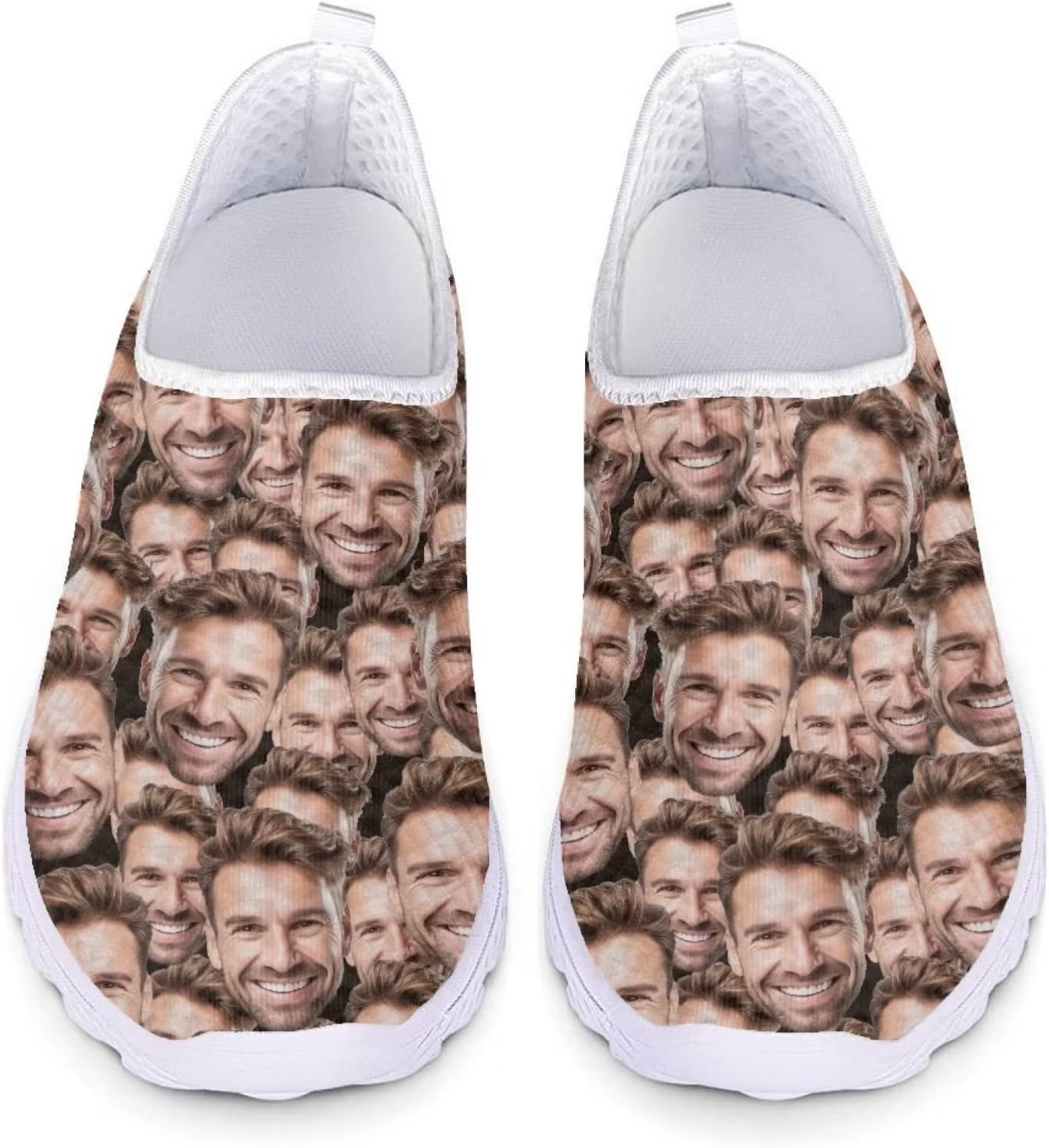 

Кеды Belidome Slip On Clipper для женщин и мужчин, повседневная комфортная обувь для ходьбы и бега, Custom Face