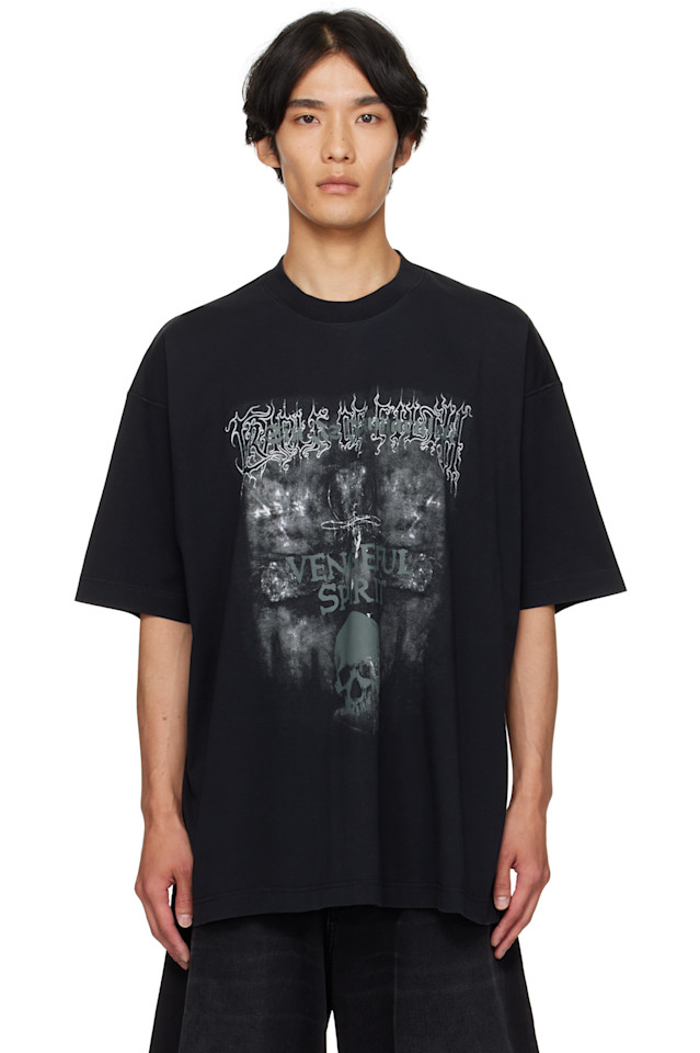 

Vetements Черная колыбель грязи, «мстительный дух», футболка оверсайз