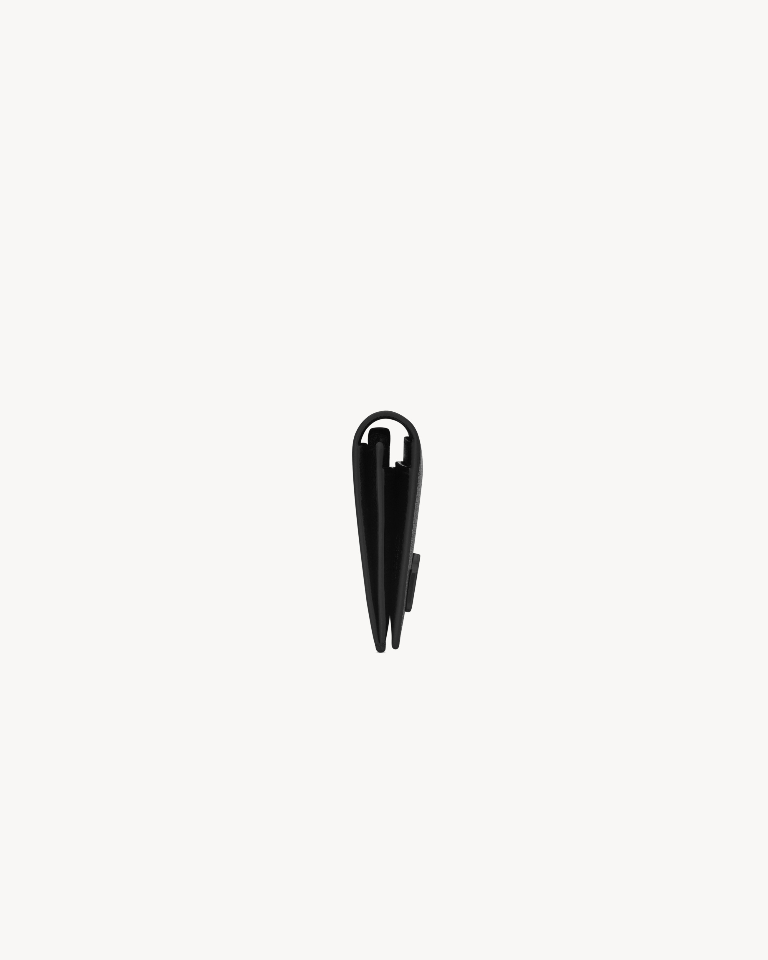 Континентальный кошелек CASSANDRE из кожи grain de poudre Saint Laurent, черный — фото 3