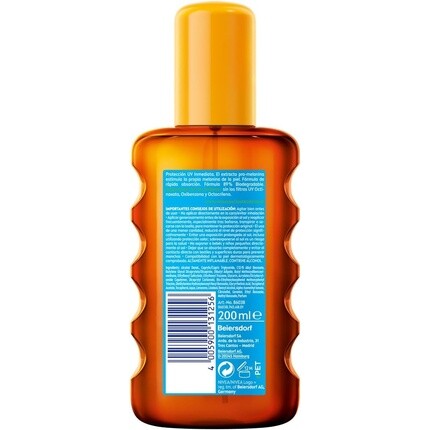 Nivea Солнцезащитное и активирующее бронзовый загар защитное масло Spf30 200 мл — фото 2