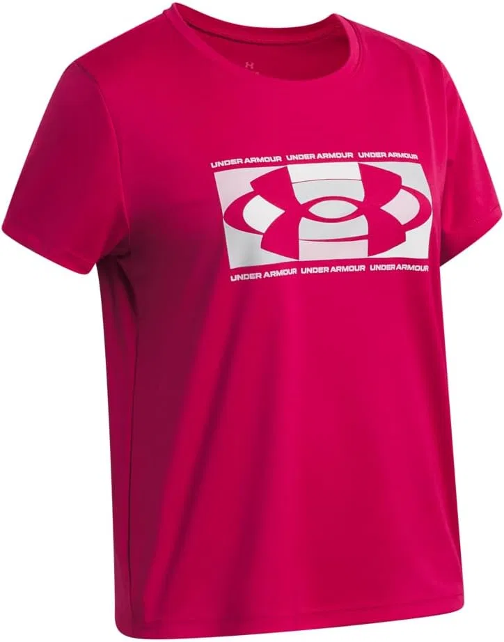 Футболка детская Under Armour, цвет Shaded Fuchsia / White — фото 2