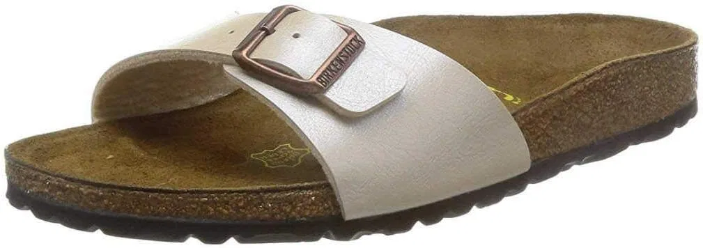 BIRKENSTOCK Женские мюли Madrid Birko-Flor, White Graceful Pearl White