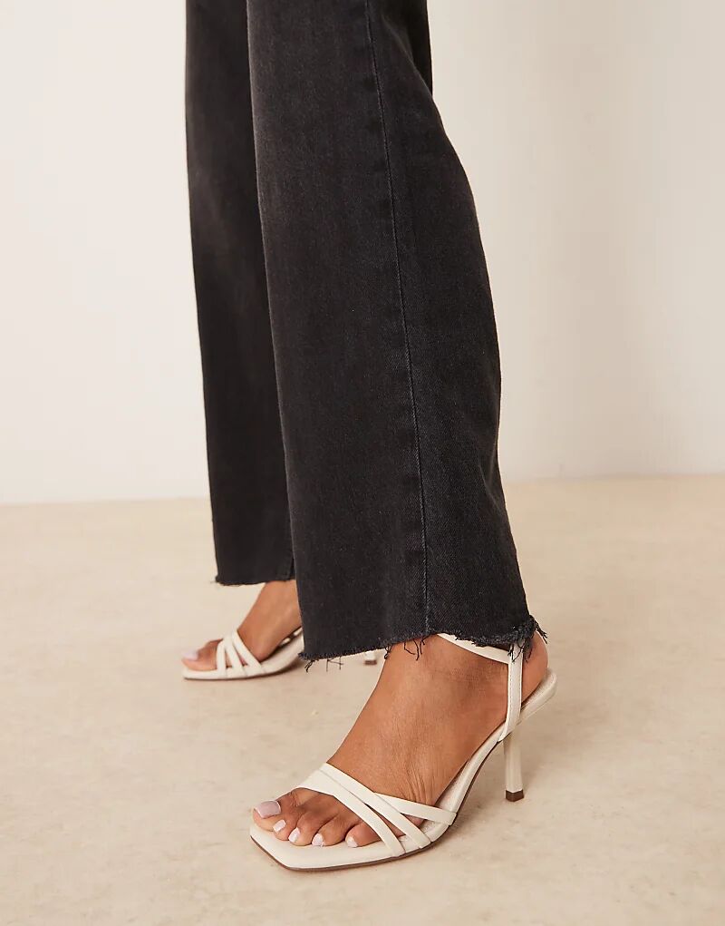 Сандалии ASOS DESIGN Honey на среднем каблуке в кремово-белом цвете