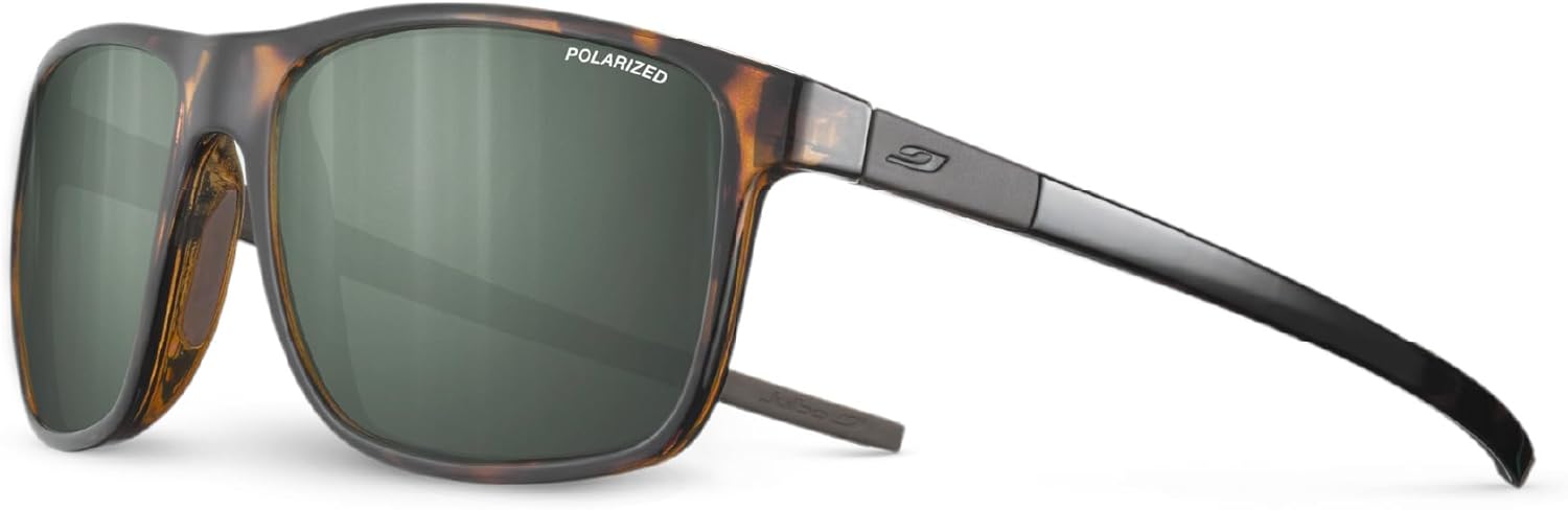 

Солнцезащитные очки Julbo The Streets Lifestyle для мужчин и женщин с резиновыми дужками и носовыми упорами для повседневного использования - 100% защита от УФ-излучения, Tortoise Brown Frame - Green Lens (Spectron 3 Polarized)