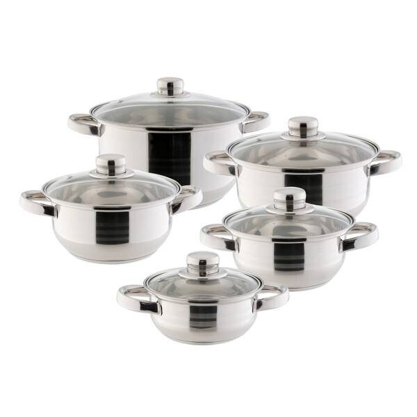 

Набор кастрюль эрика (5 шт.) Axentia, серебряный