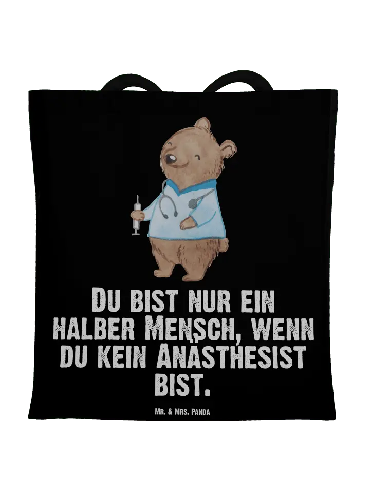 

Сумка для переноски Mr & Mrs Panda Anästhesist Herz, черный