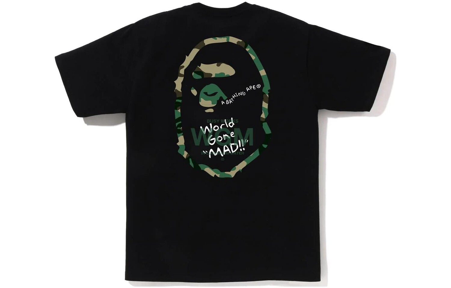 

Футболка BAPE Woodland Camo WGM Ape Head A Bathing Ape, белый