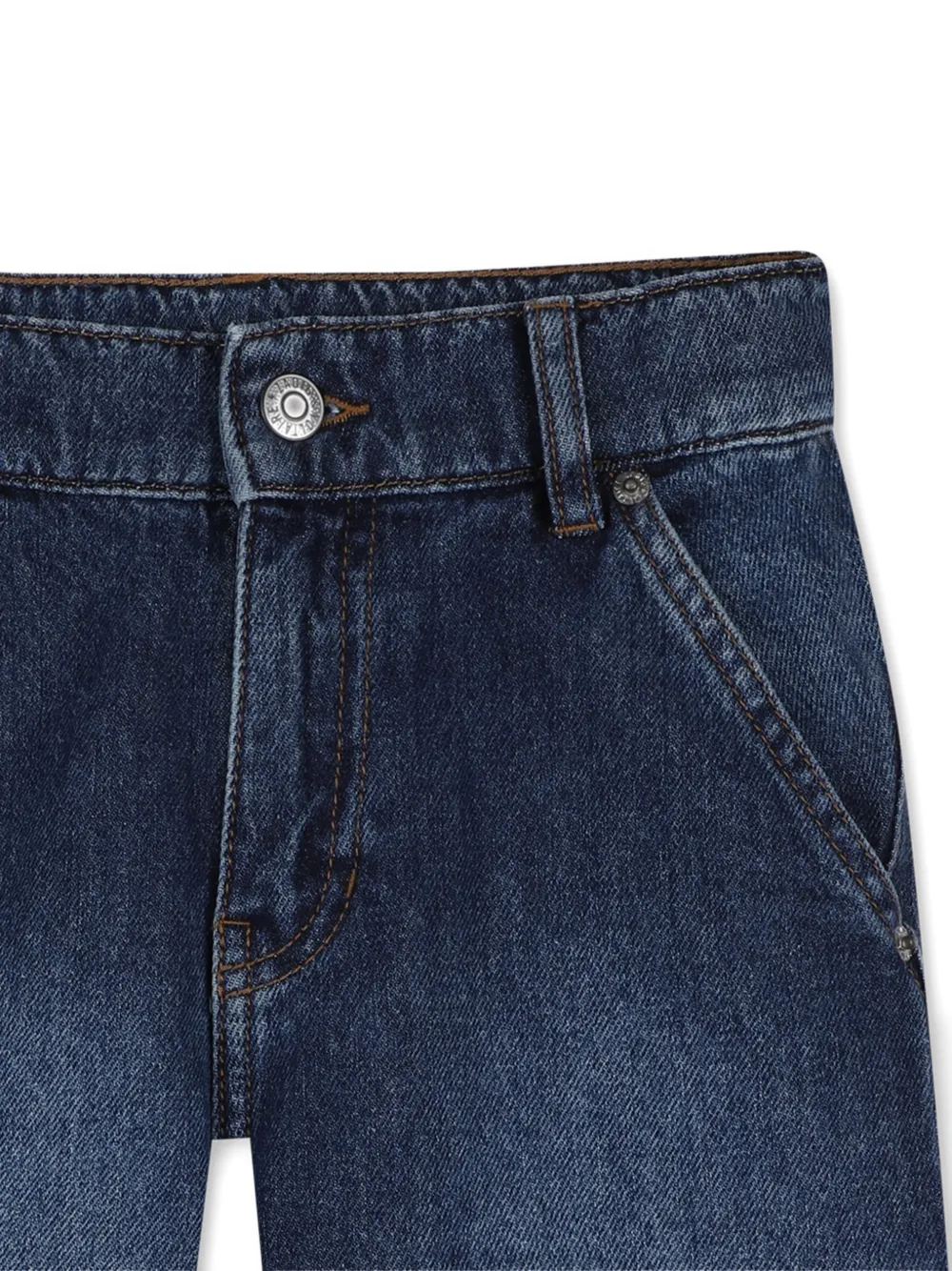 Синие джинсовые шорты Zadig & Voltaire Kids, синий — фото 3
