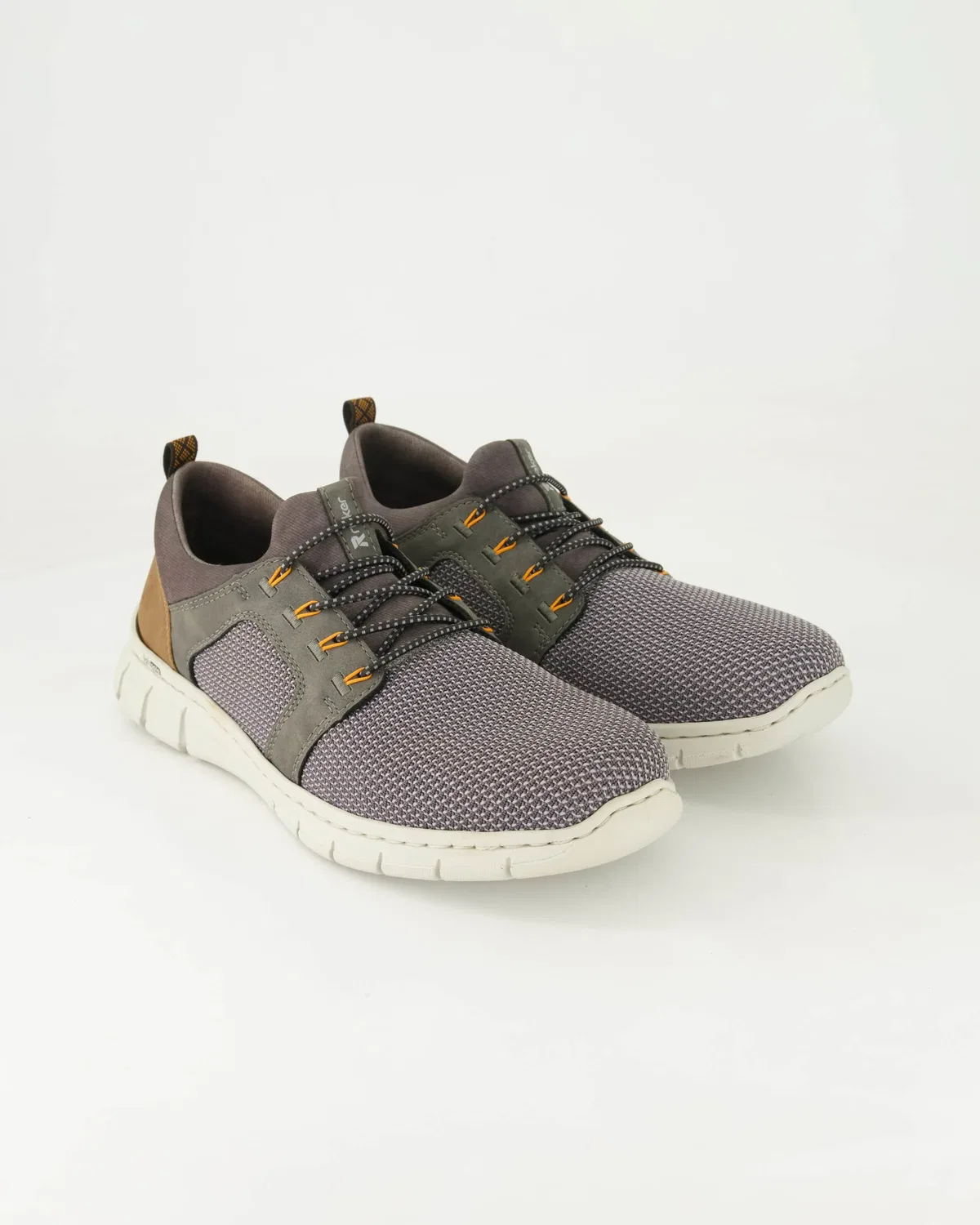Кроссовки низкие, Slip On, Rieker, серый