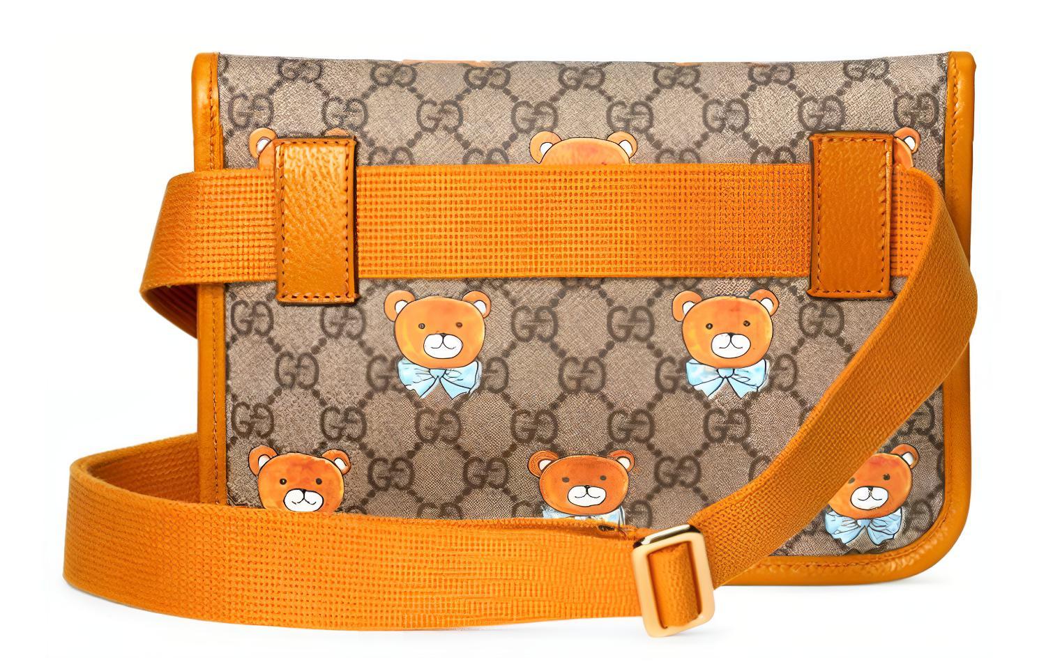 Поясная сумка GUCCI из канваса с кожаной отделкой — фото 4