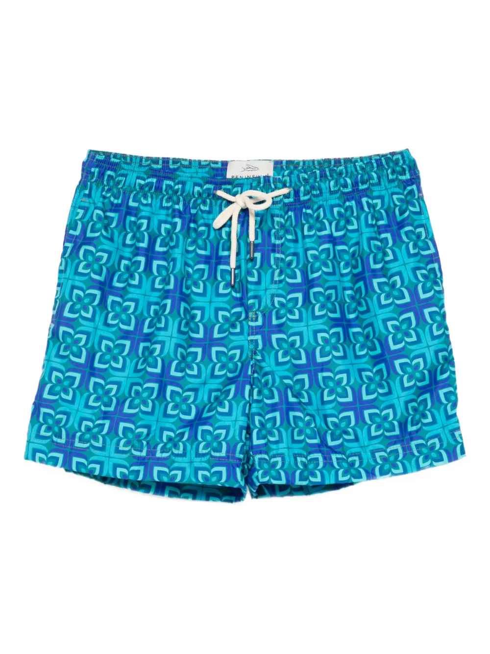 

Плавки-шорты с геометричным узором PENINSULA SWIMWEAR, синий