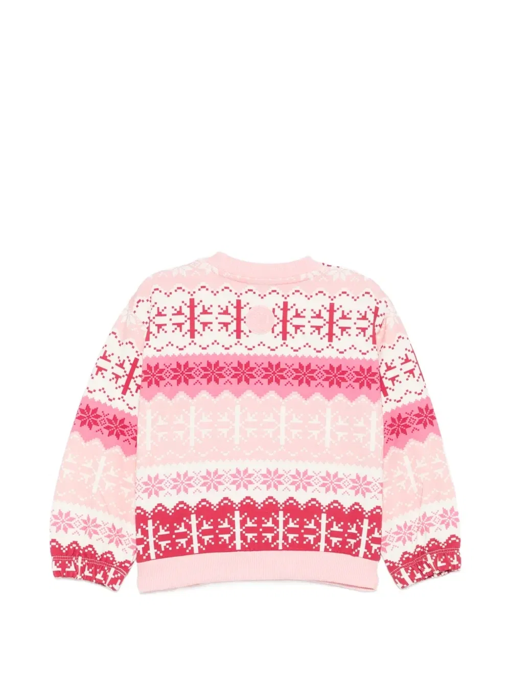 Свитшот с принтом в стиле Fair Isle Gcds Kids, розовый — фото 2