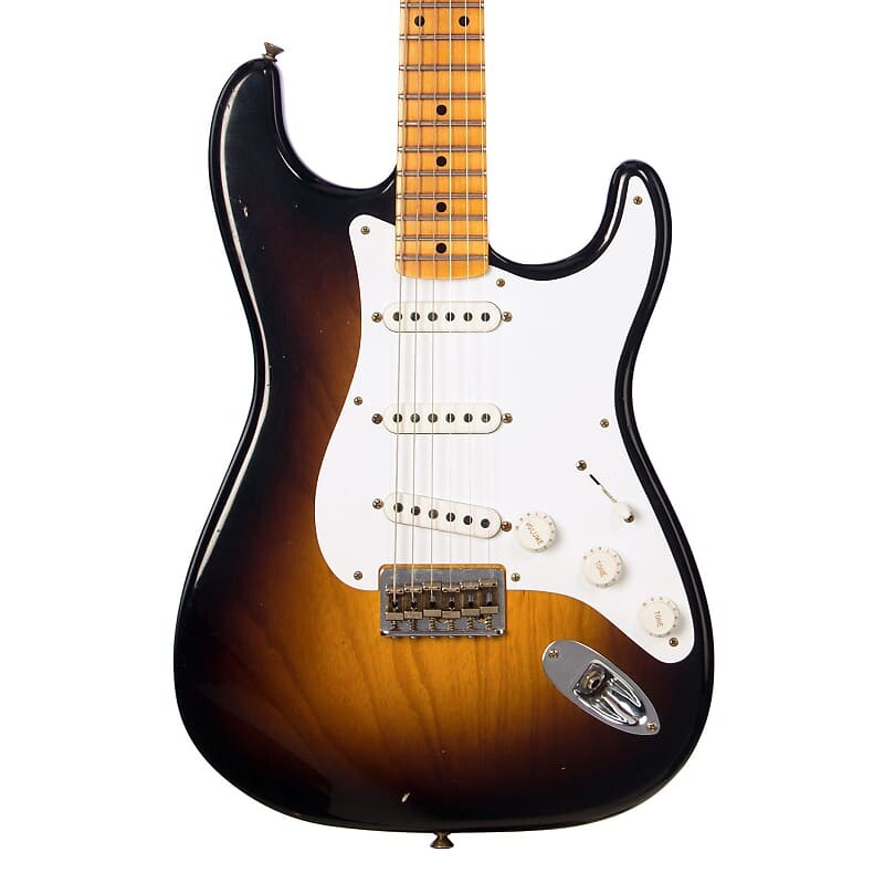 

Электрогитара Fender Custom Shop Limited Edition 70th Anniversary 1954 Stratocaster Hardtail Journeyman Relic - Wide Fade 2 Tone Sunburst - 1 off Electric Guitar NEW!