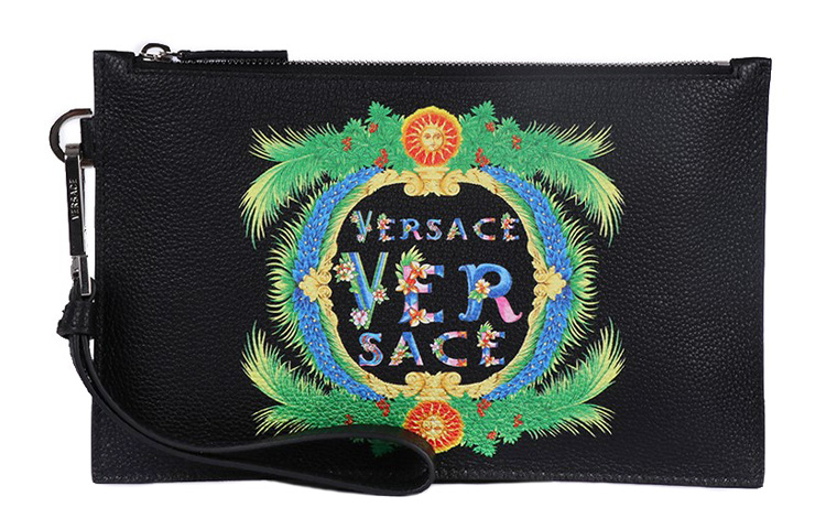 

Кожаная клатч мужская черная VERSACE