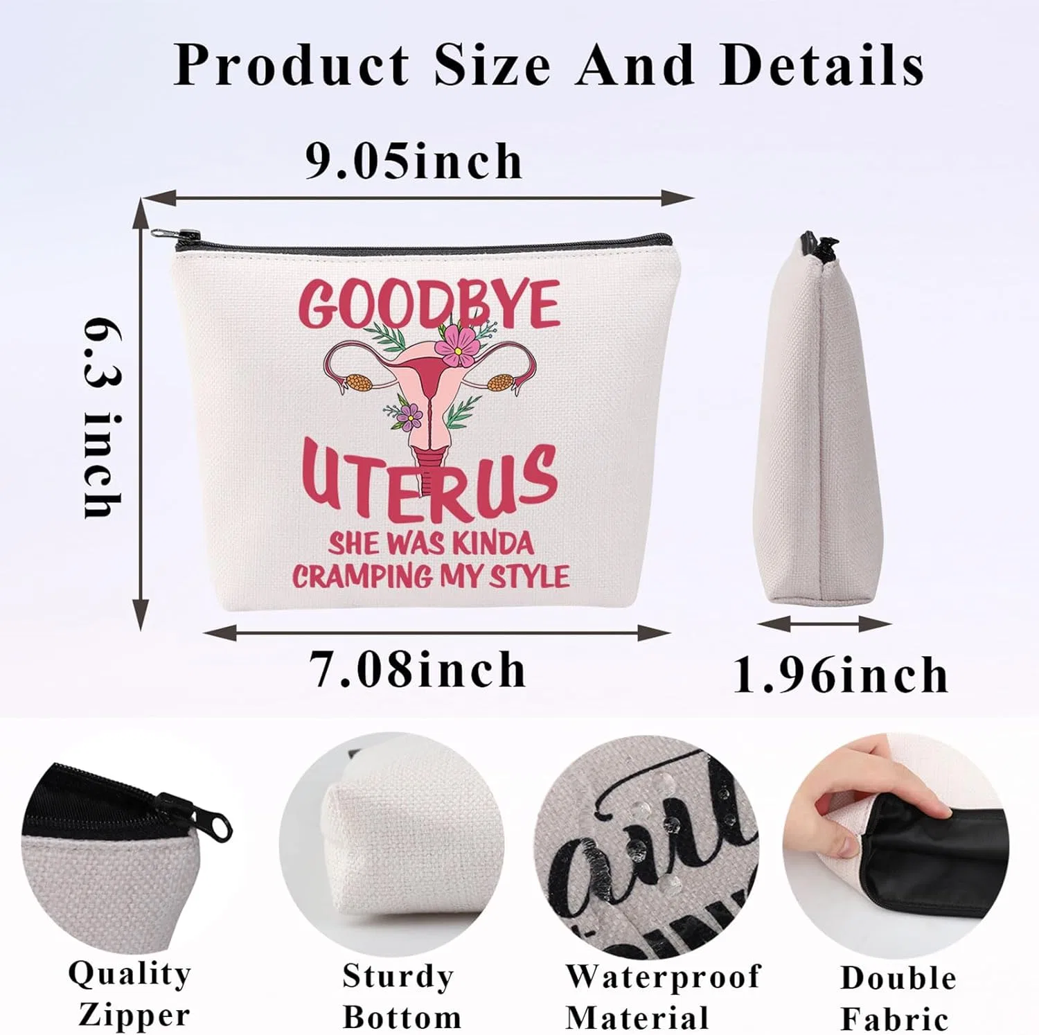 Косметичка «Goodbye Uterus» от PLITI Pliti, Bye Uterus Bagu — фото 2
