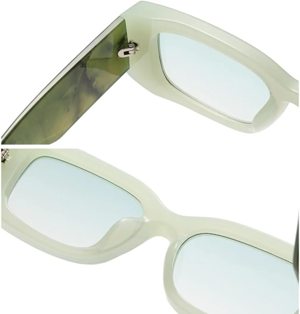 

Модные прямоугольные солнцезащитные очки-гелевые джокер для женщин, ретро-узор, для мужчин, градиентные оттенки, защита от УФ-излучения UV400 UATXTAU, Purple Purple