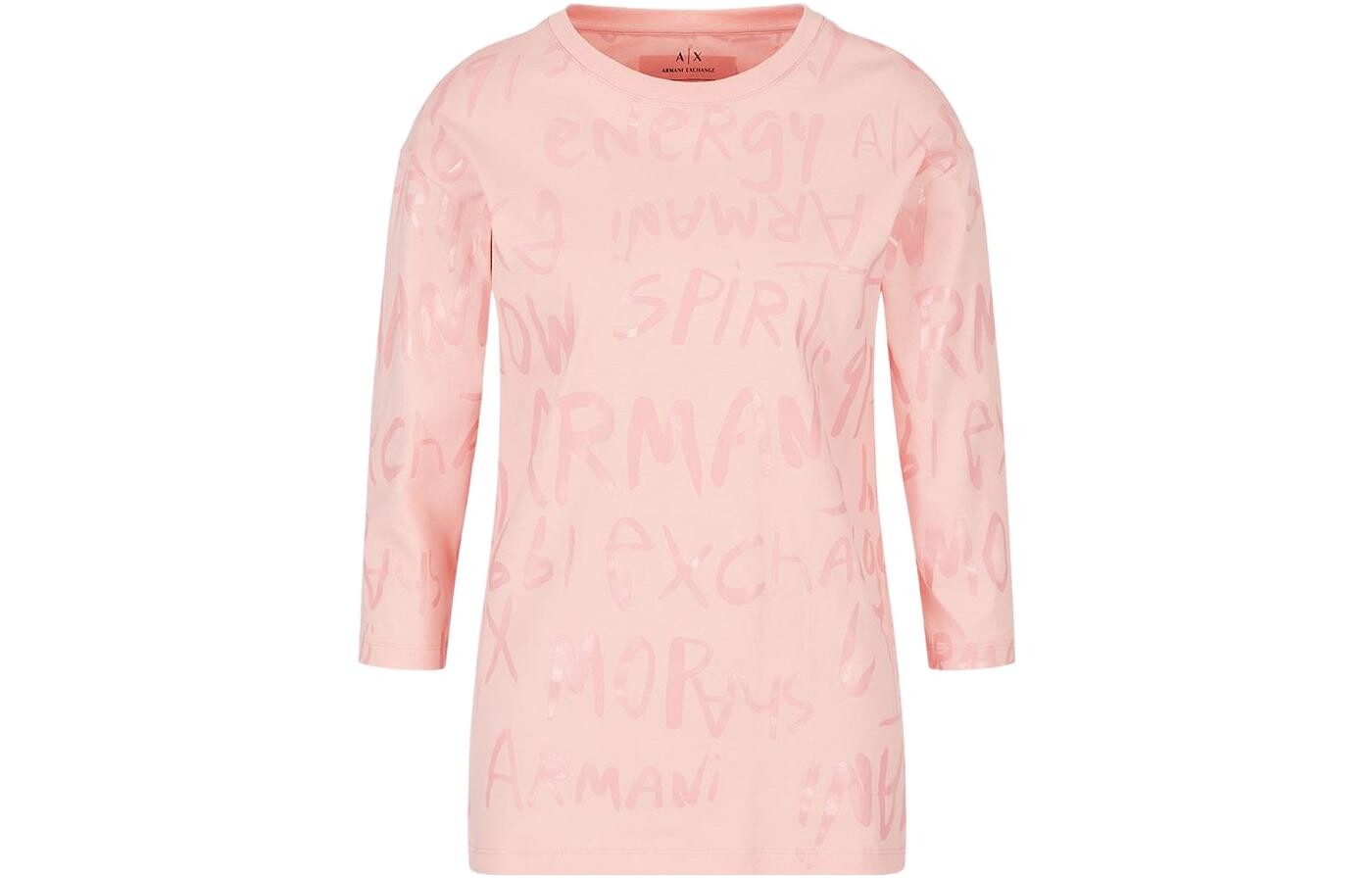 

Футболка женская светло-розовая Armani Exchange