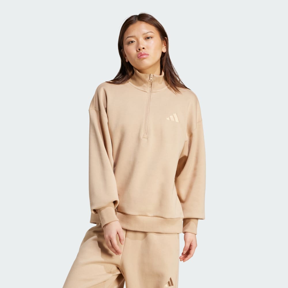 

Толстовка Adidas ALL SZN Fleece Loose Quarter-Zip Sweatshirt, цвет Warm Sandstone