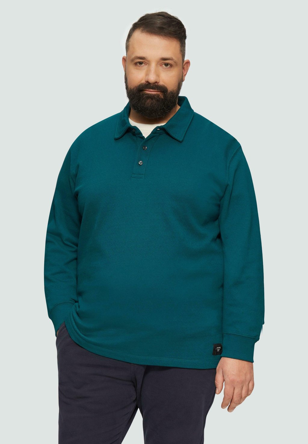 

Топ с длинными рукавами MIT LOGO PATCH s.Oliver, сине-зеленый