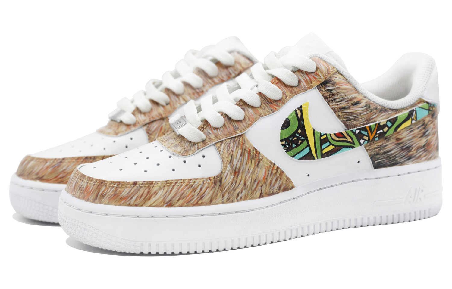 

Кроссовки Nike Air Force 1 Skateboarding Shoes Men Low-top Brown/White, коричневый