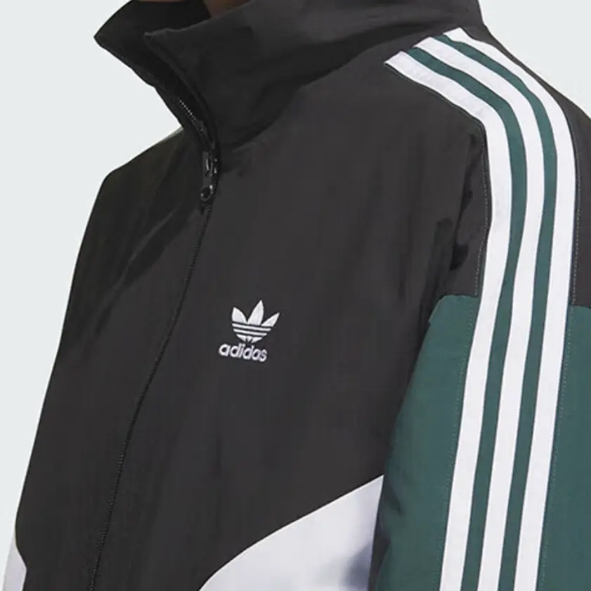 Adidas Originals Унисекс куртка SS25 черно-зелено-белая, Black/Green/White — фото 4