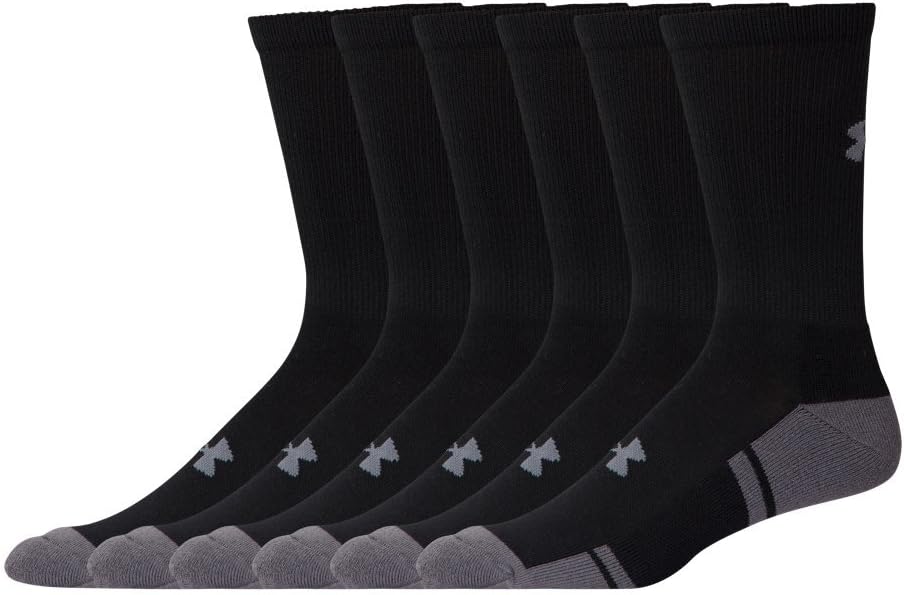 

Носки Under Armour Adult Resistor 3.0 Crew, несколько пар, Black/Graphite (6-Pairs)