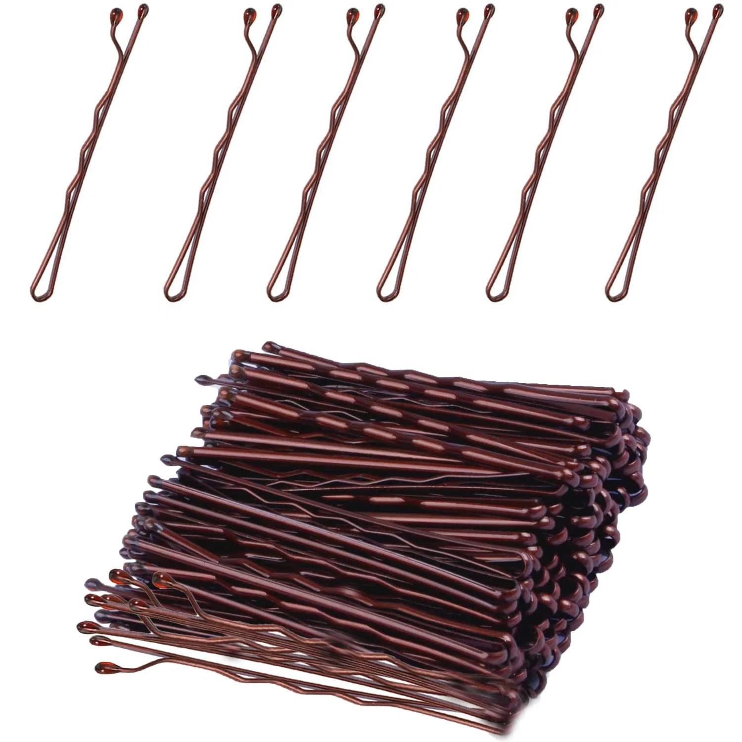 Металлические шпильки для волос, 50 шт., коричневые Generic, Straight-Brown